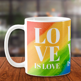 Liebe ist Liebe-Regenbogen-Stolz Kaffeetasse