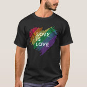 Liebe ist Liebe-Regenbogen T-Shirt (Vorderseite)