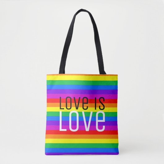Liebe ist Liebe, Regenbogen Tasche (Vorderseite)