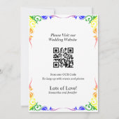 Liebe ist Liebe-Regenbogen-Thema Save the Date-Kar Einladung (Rückseite)