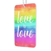 Liebe ist Liebe| Regenbogenfarben Autolufterfrischer (Links)