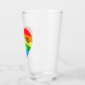 Liebe ist Liebe Regenbogenherz Glas (Links)