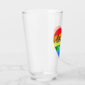 Liebe ist Liebe Regenbogenherz Glas (Rechts)