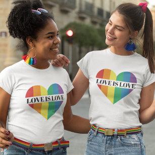 Liebe ist Liebe Regenbogenherz LGBTQ Stolz T - Shi T-Shirt