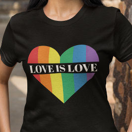 Liebe ist Liebe Regenbogenherz LGBTQ Stolz T - Shi T-Shirt