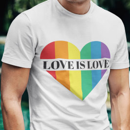 Liebe ist Liebe Regenbogenherz LGBTQ Stolz T - Shi T-Shirt