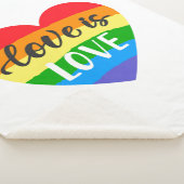 Liebe ist Liebe Regenbogenherz Sherpadecke (3/4)
