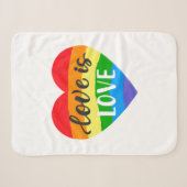 Liebe ist Liebe Regenbogenherz Sherpadecke (Vorderseite (Horizontal))