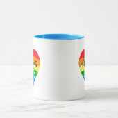 Liebe ist Liebe Regenbogenherz Tasse (Zentrum)