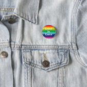 Liebe ist Liebe Regenbogenmuster Lgbtq Gay Pride Button (Beispiel)
