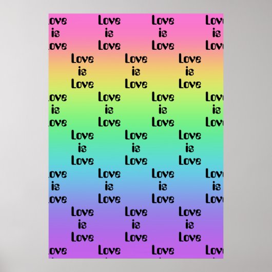 Liebe ist Liebe-Regenbogenposter Poster (Vorne)