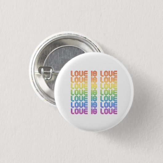 Liebe ist Liebe Retro Button (Vorne & Hinten)