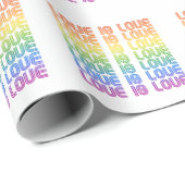 Liebe ist Liebe Retro Geschenkpapier (Rolleneckpunkt)