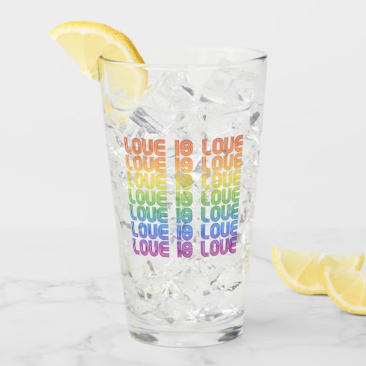 Liebe ist Liebe Retro Glas (Vorderseite Ice)