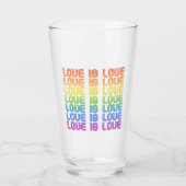 Liebe ist Liebe Retro Glas (Vorderseite)