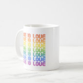 Liebe ist Liebe Retro Kaffeetasse (Vorderseite Links)