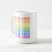 Liebe ist Liebe Retro Kaffeetasse (Vorderseite Links)