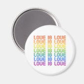 Liebe ist Liebe Retro Magnet (Vorderseite/Rückseite)