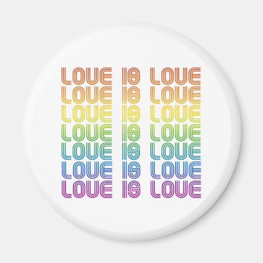Liebe ist Liebe Retro Magnet (Vorne)