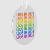 Liebe ist Liebe Retro Ornament (Vorderseite)