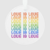 Liebe ist Liebe Retro Ornament (Rückseite)