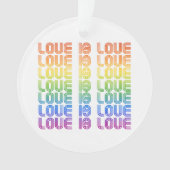 Liebe ist Liebe Retro Ornament (Vorderseite)