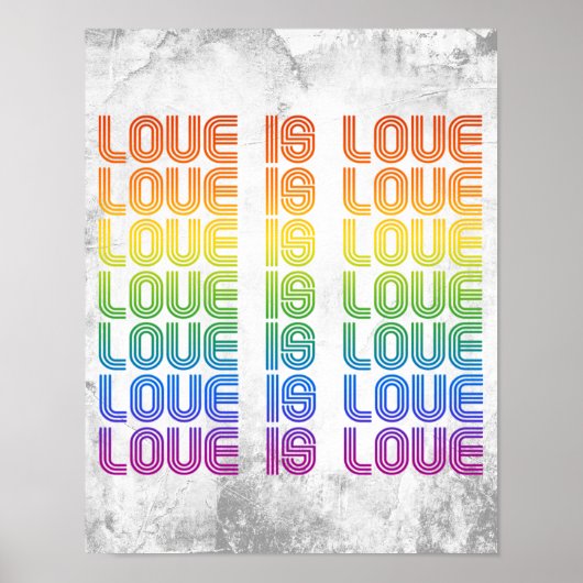 Liebe ist Liebe Retro Poster (Vorne)