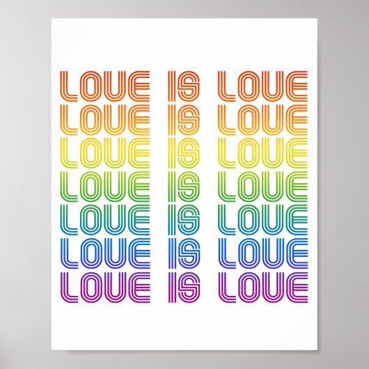 Liebe ist Liebe Retro Poster (Vorne)