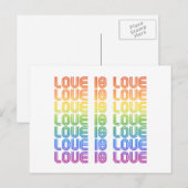 Liebe ist Liebe Retro Postkarte (Vorne/Hinten)