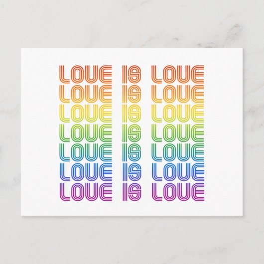 Liebe ist Liebe Retro Postkarte (Vorderseite)