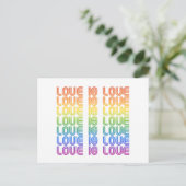 Liebe ist Liebe Retro Postkarte (Stehend Vorderseite)