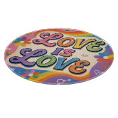 Liebe ist Liebe Retro-Pride-Typografie Schneidebrett (Ecke)