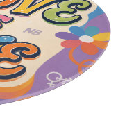 Liebe ist Liebe Retro-Pride-Typografie Schneidebrett (Ecke)