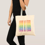 Liebe ist Liebe Retro Tragetasche (Vorderseite (Produkt))