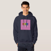LIEBE IST LIEBE-ROSA HOODIE (Vorne ganz)