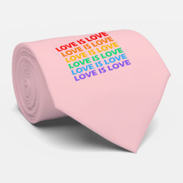 Liebe ist Liebe rosa Regenbogen LGBT Stolz Krawatte