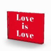 "Liebe ist Liebe" rot Fotoblock (Rechts)