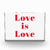 "Liebe ist Liebe" rot Fotoblock (Vorderseite)
