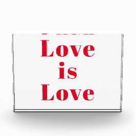 "Liebe ist Liebe" rot Fotoblock