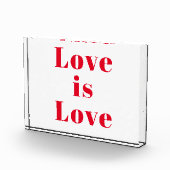 "Liebe ist Liebe" rot Fotoblock (Rechts)