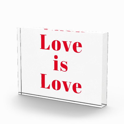 "Liebe ist Liebe" rot Fotoblock (Rechts)