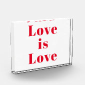 "Liebe ist Liebe" rot Fotoblock (Links)