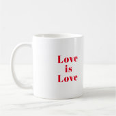 "Liebe ist Liebe" rot Kaffeetasse (Links)