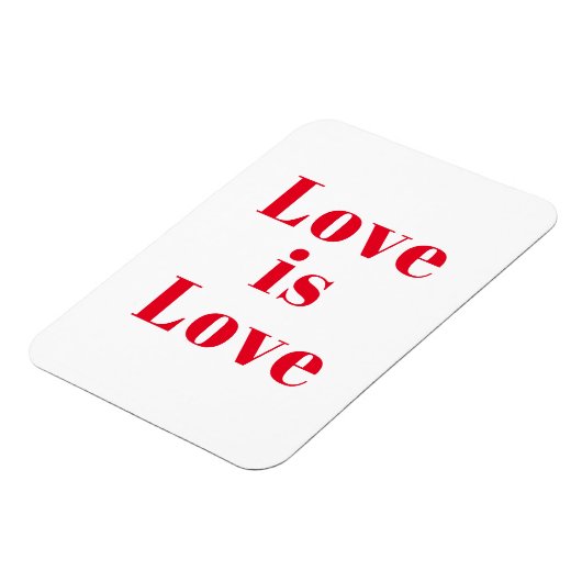 "Liebe ist Liebe" rot Magnet (Linke Seite)