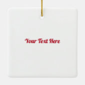 Liebe ist Liebe Rotes Herz Keramikornament (Rückseite)