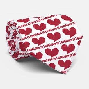 Liebe ist Liebe rotes Herz Krawatte