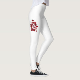 Liebe ist Liebe Rotes Herz Leggings