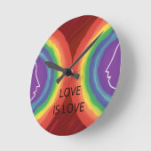 LIEBE IST LIEBE RUNDE WANDUHR (Winkel)