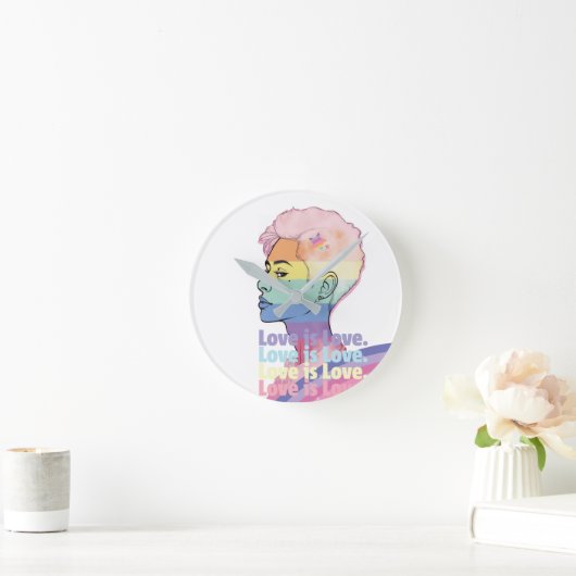Liebe ist Liebe Runde Wanduhr (Zuhause)