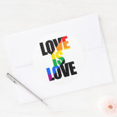 Liebe ist Liebe Runder Aufkleber (Umschlag)